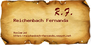 Reichenbach Fernanda névjegykártya